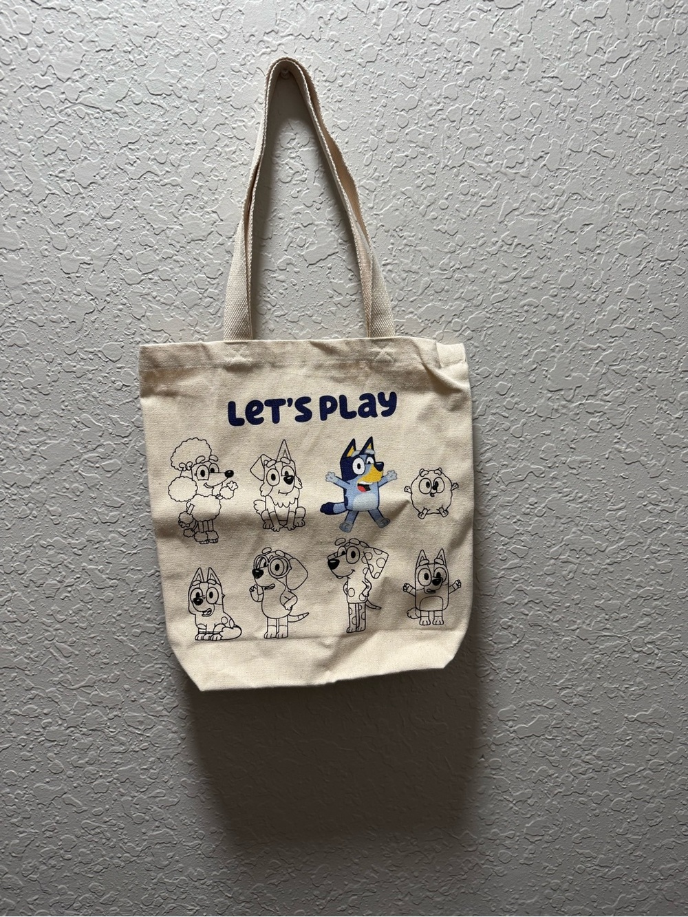 Let's Play Bluey and friends Canvas Tote Bag